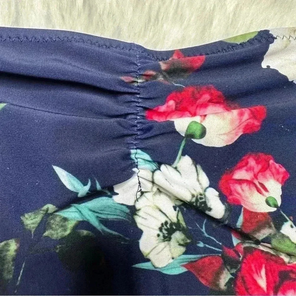 Cupshe Ruffled Bikini  Set Floral Blue / White / Pink Size Small - Picture 15 of 16